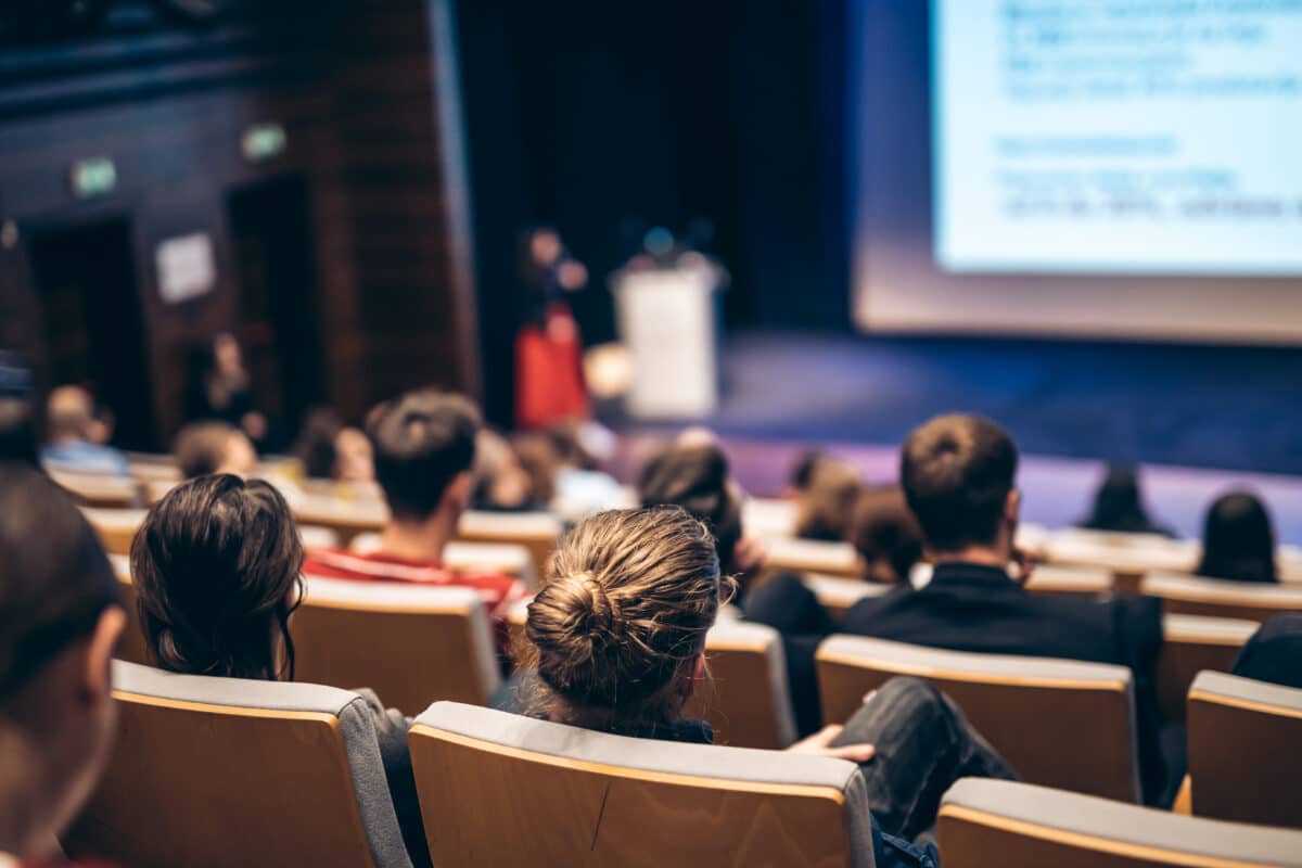 Audience in conference hall.